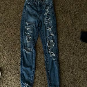American eagle next level stretch ripped jeans